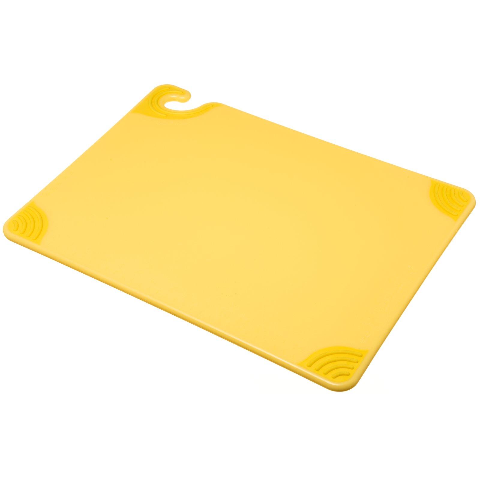San Jamar Saf-T-Grip Cutting Board 20X15 IN Yellow 1/Each