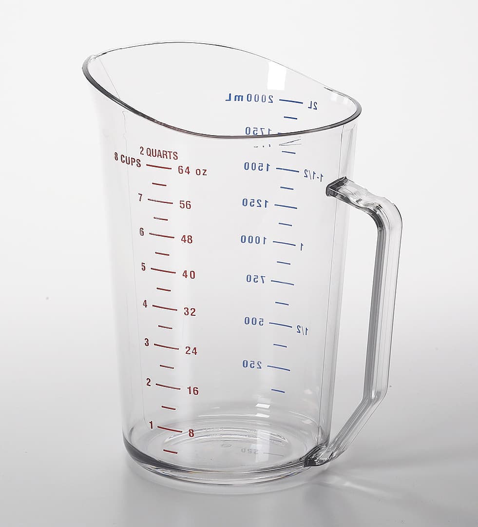 Measuring Cup 2 QT PC Clear Graduations Dishwasher Safe 1/Each