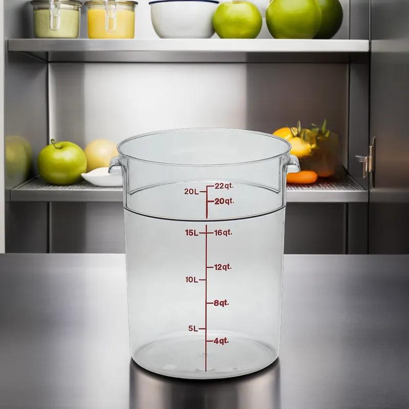 Camwear® Food Storage Container 22 QT Clear Round PC 1/Each