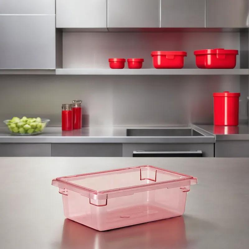 Camwear® Food Storage Container 18X26X6 IN 8.75 GAL Red 1/Each