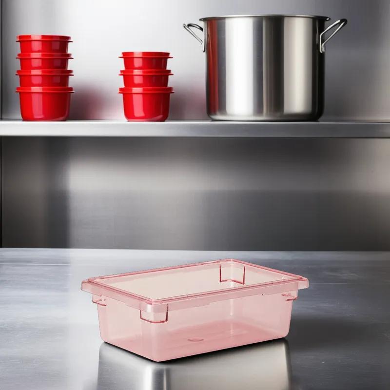 Camwear® Food Storage Container 18X26X6 IN 8.75 GAL Red 1/Each