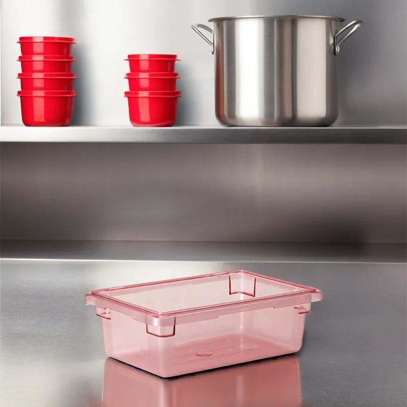 Camwear® Food Storage Container 18X26X6 IN 8.75 GAL Red 1/Each