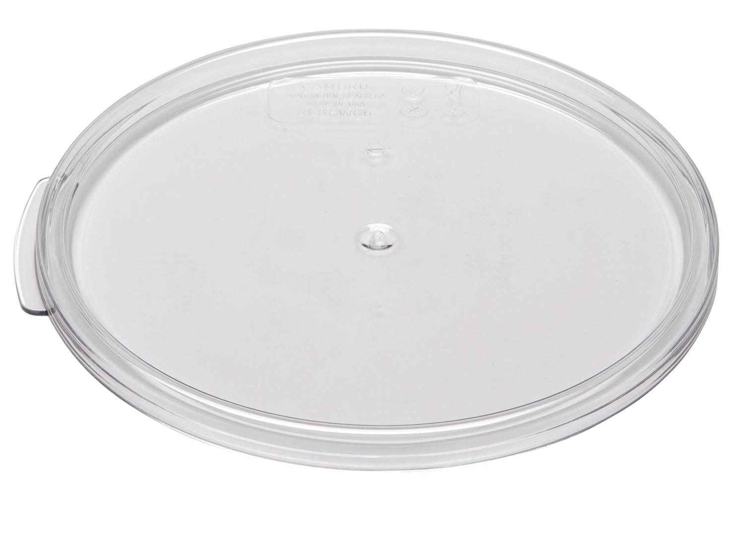 Camwear® Storage Container Lid 6-8 QT Clear Round PC Dishwasher Safe 1/Each
