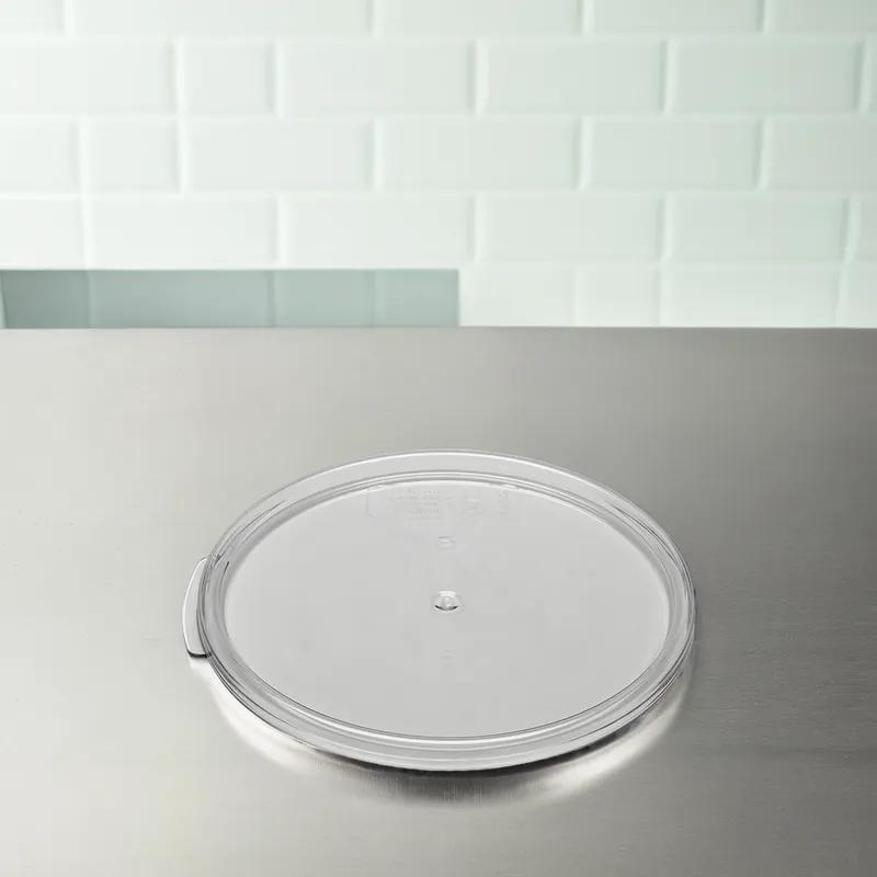 Storage Container Lid 6-8 QT Clear Round PC Dishwasher Safe 1/Each
