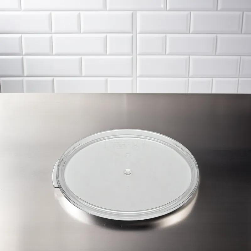 Storage Container Lid 6-8 QT Clear Round PC Dishwasher Safe 1/Each