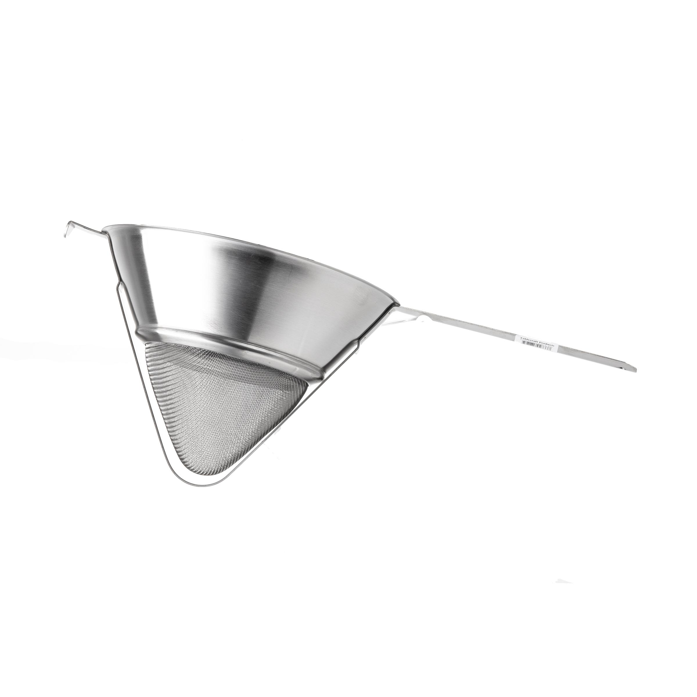 Bouillon Strainer 9.75 IN 2.5 QT 18/8 Stainless Steel Round Reinforced Dishwasher Safe 1/Each