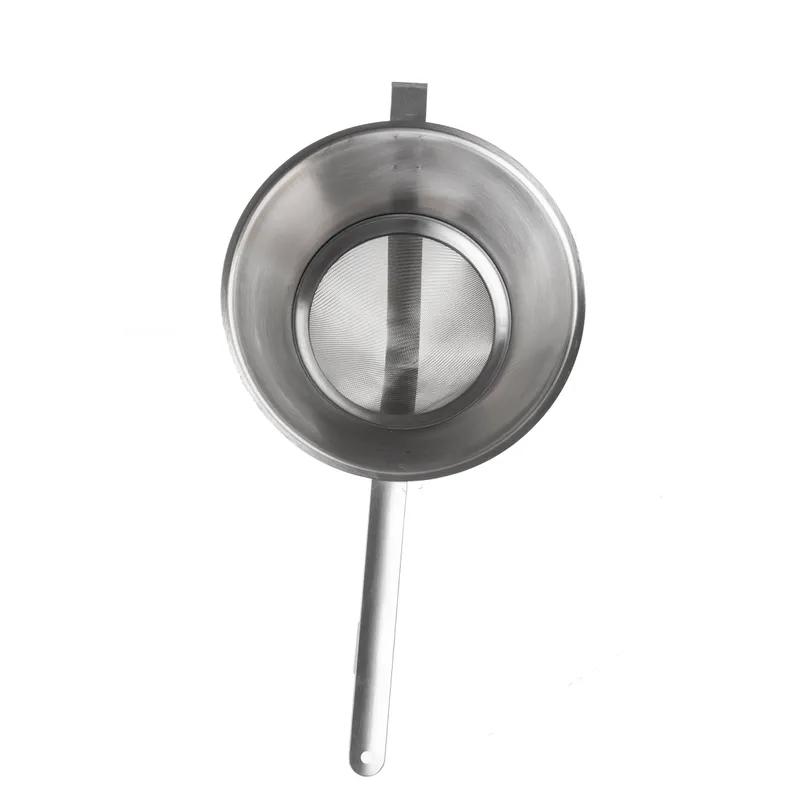 Bouillon Strainer 9.75 IN 2.5 QT 18/8 Stainless Steel Round Reinforced Dishwasher Safe 1/Each