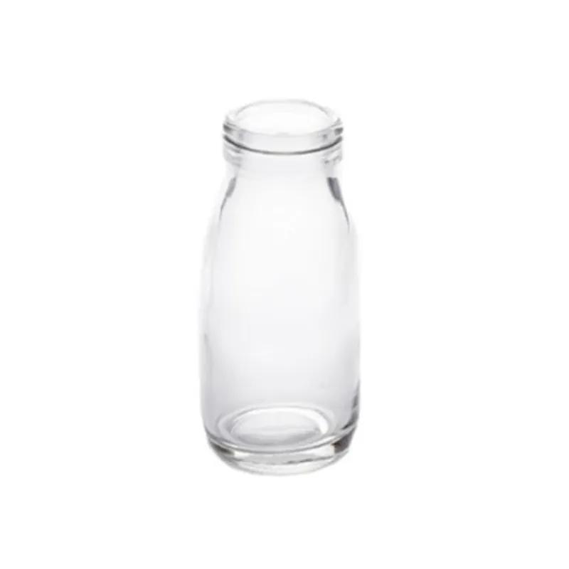 Milk Bottle 6 OZ 5 IN Glass Round Dishwasher Safe 1/Each