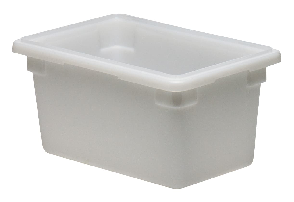 Food Storage Box 12X8X9 IN 4.75 GAL White PE Dishwasher Safe 1/Each