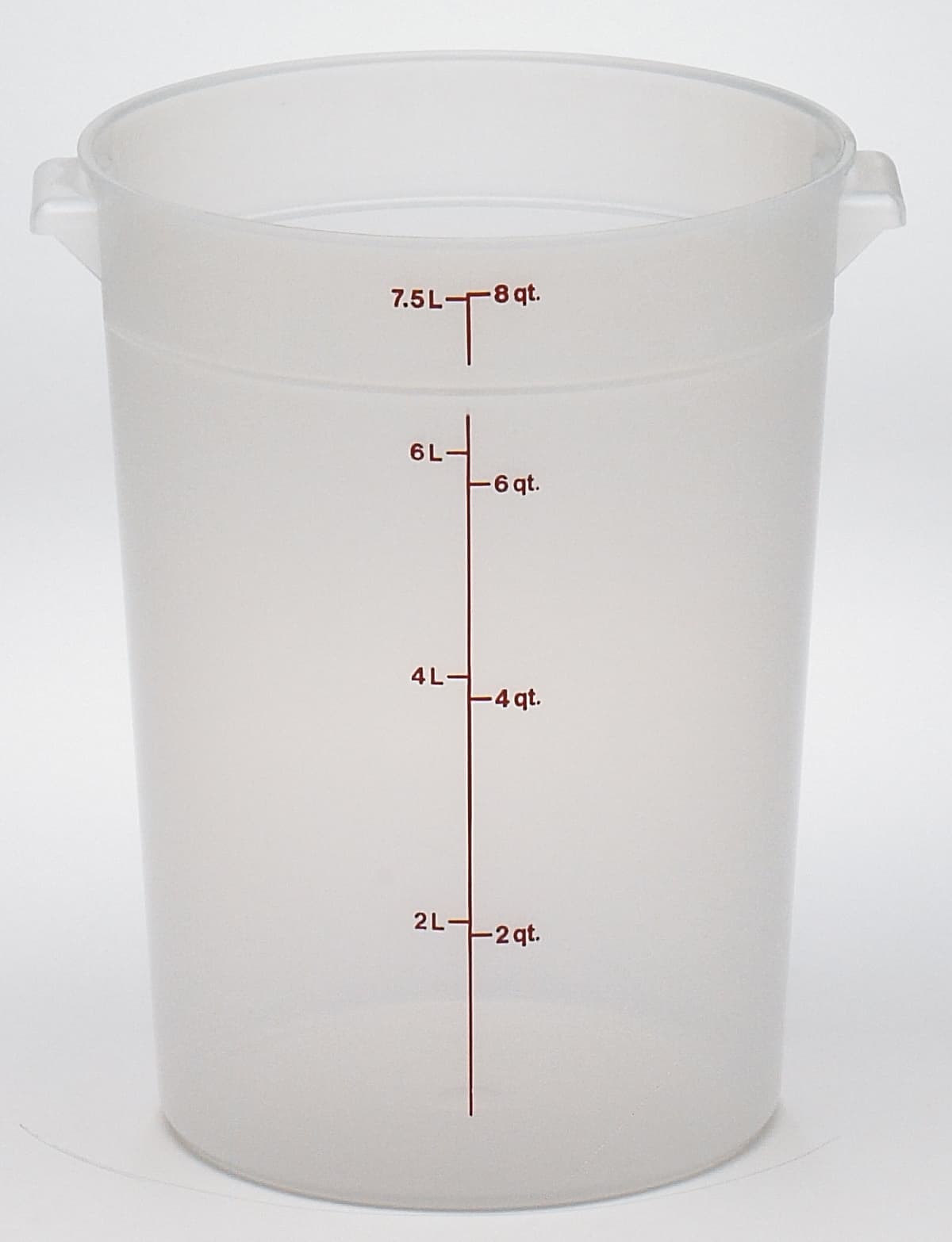 Food Storage Container 5.25X7.94 IN 8 QT Translucent Round Dishwasher Safe 1/Each