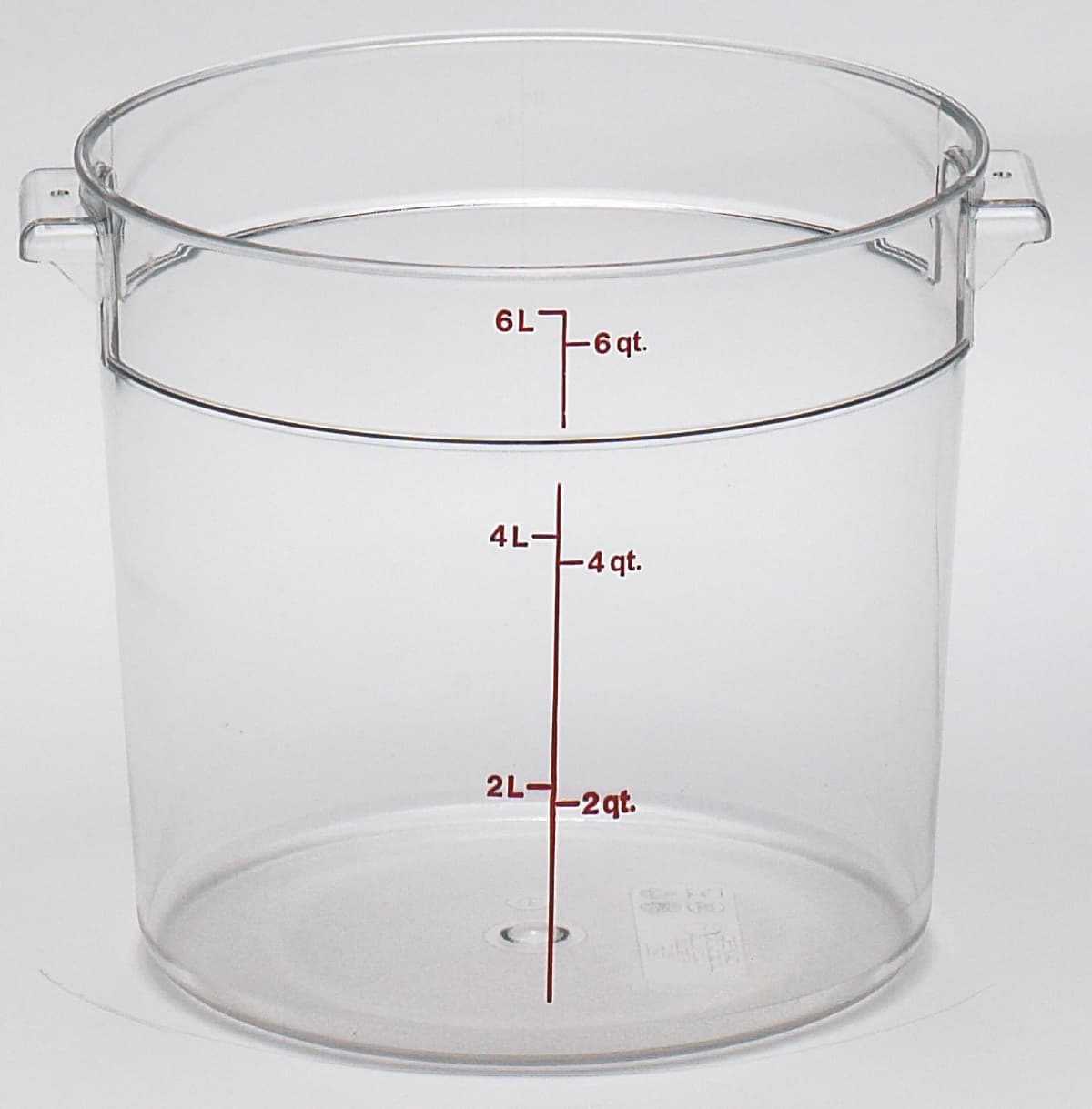 Camwear® Food Storage Container 6 QT Clear Round 1/Each