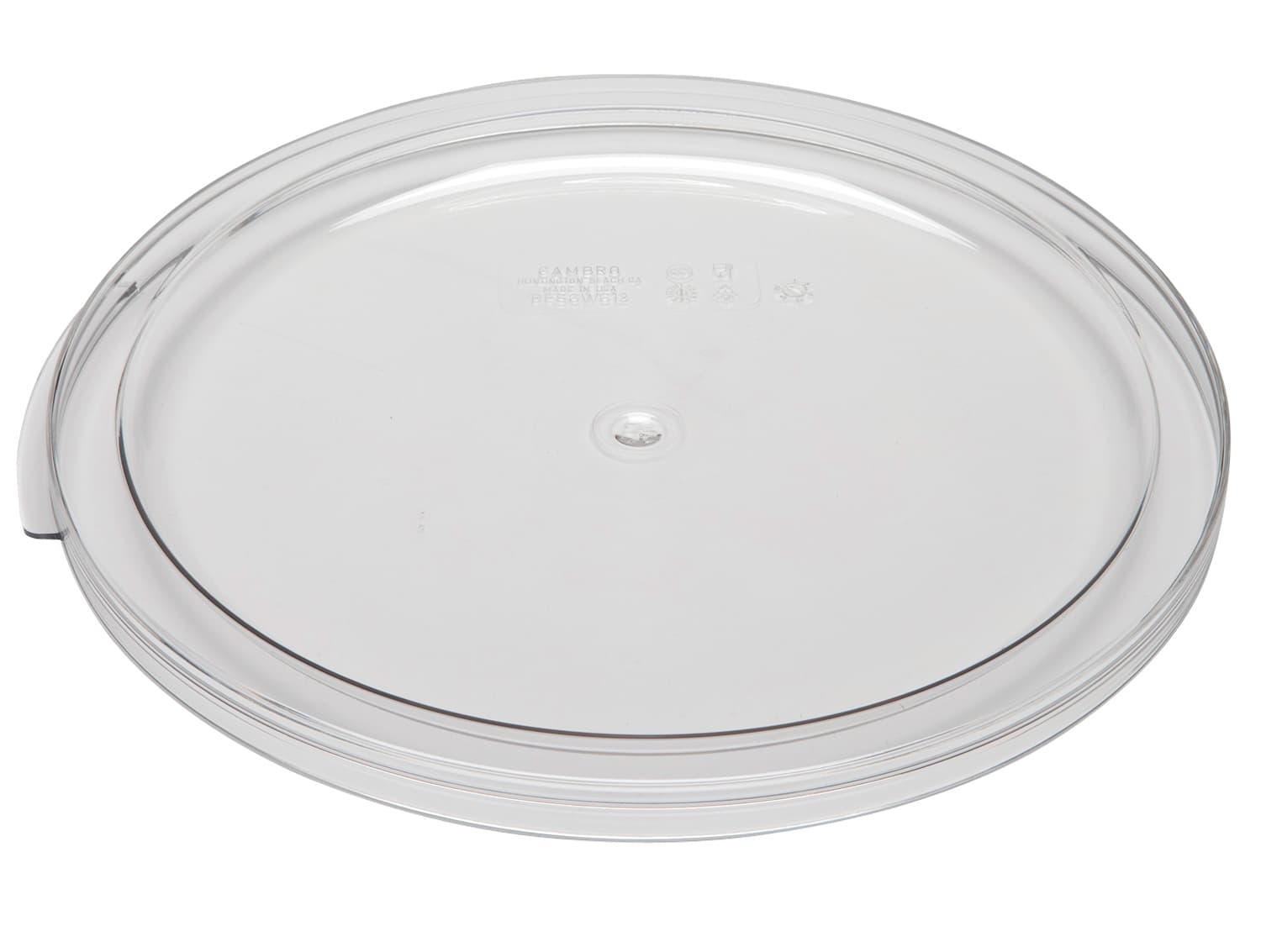 Camwear® Lid 12.5X0.75 IN 12-18-22 QT Clear Round 1/Each