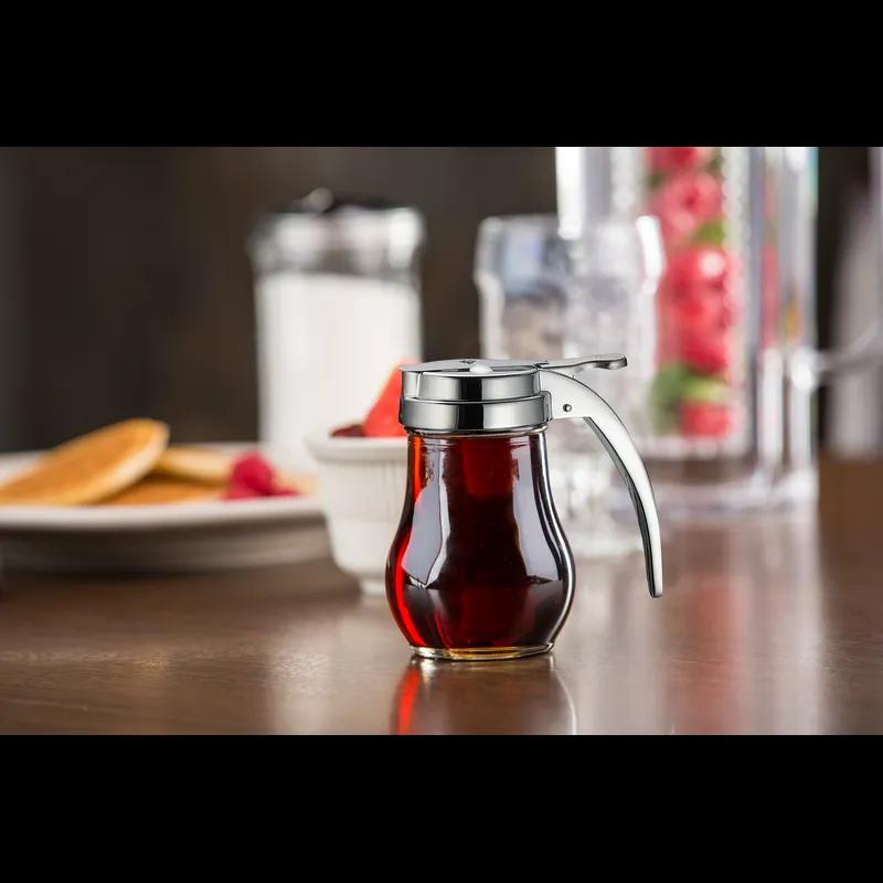 Syrup Jar 6 OZ Glass Teardrop 1/Each