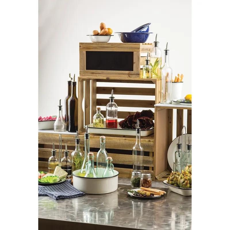 Cheese Shaker 6 OZ Glass Swirl Perforated Hand Wash 1/Each