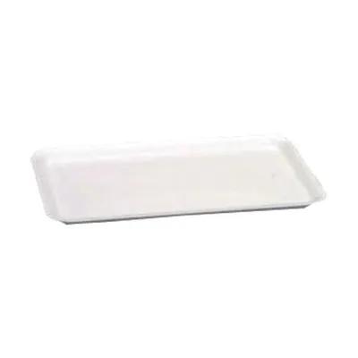 16S Meat Tray 7.38X12.38X0.63 IN 1 Compartment Polystyrene Foam White Rectangle 250/Case