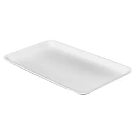 16S Meat Tray 7.38X12.38X0.63 IN 1 Compartment Polystyrene Foam White Rectangle 250/Case