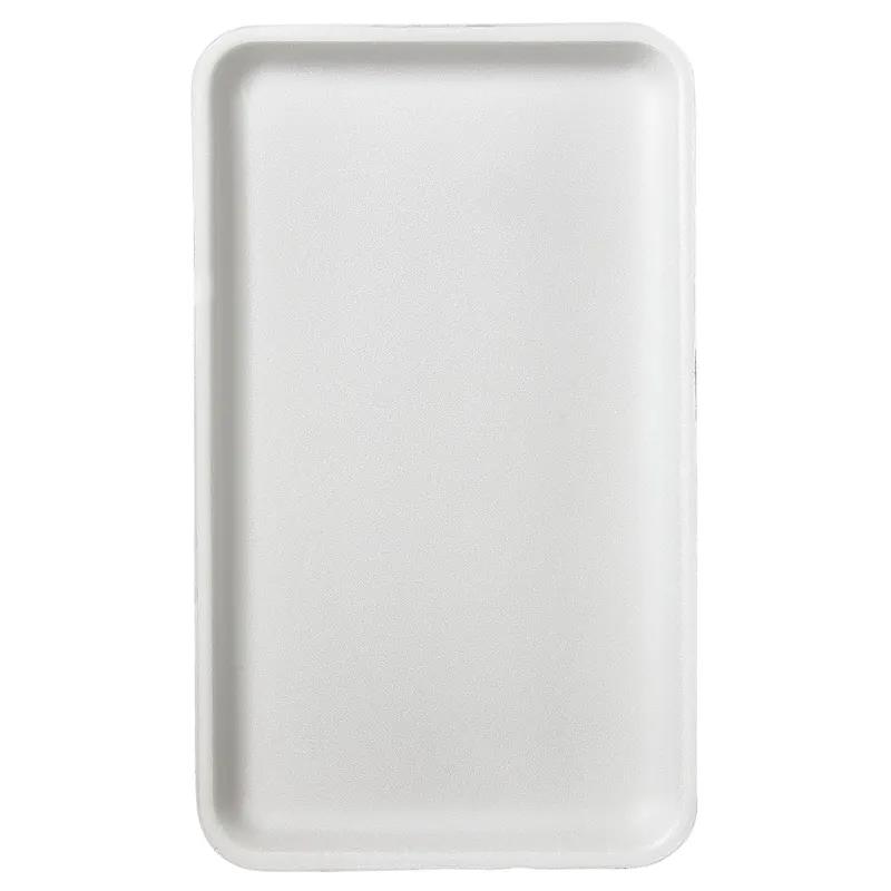 16S Meat Tray 7.38X12.38X0.63 IN 1 Compartment Polystyrene Foam White Rectangle 250/Case