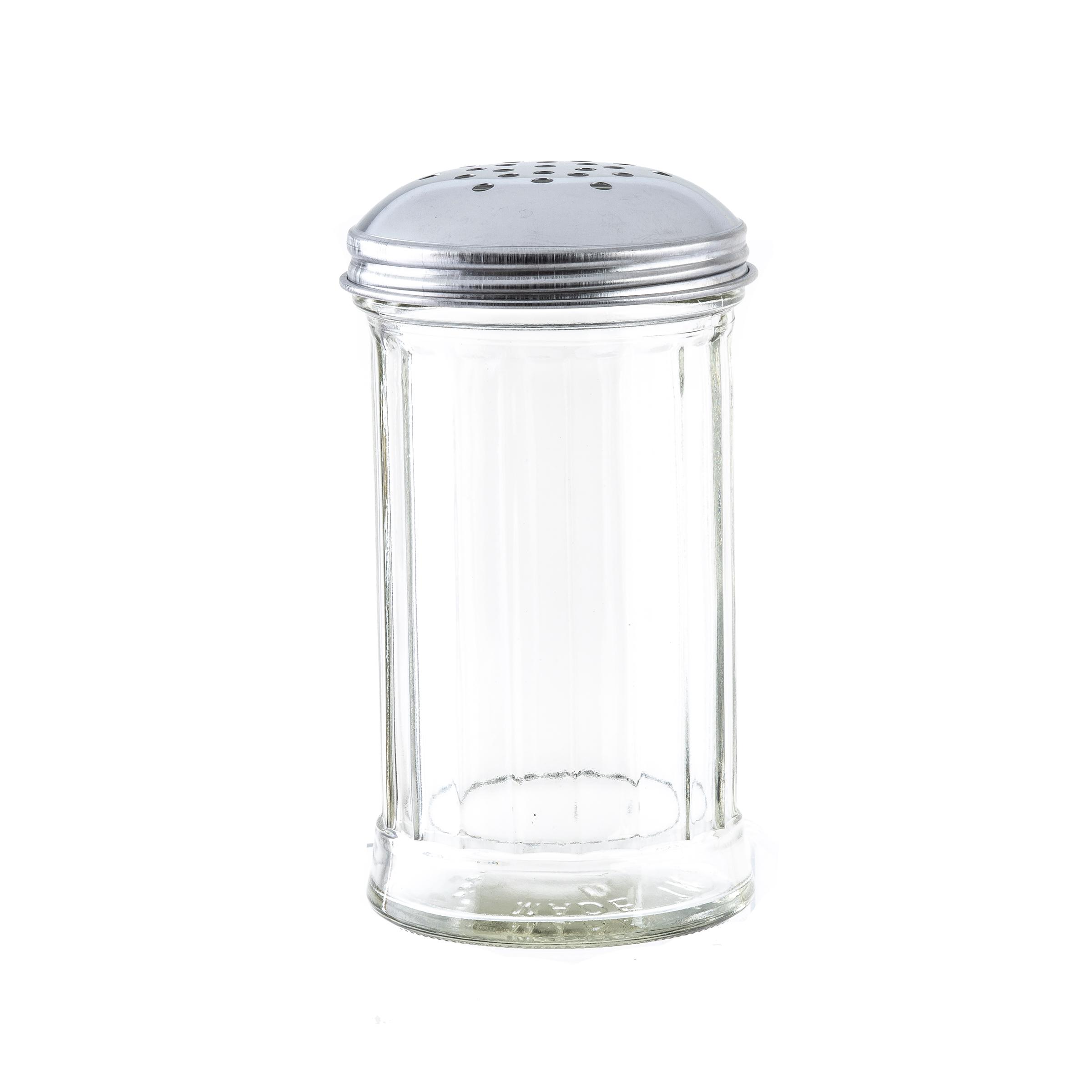 Cheese Shaker 12 OZ Glass Tall Fluted Dishwasher Safe 1/Each
