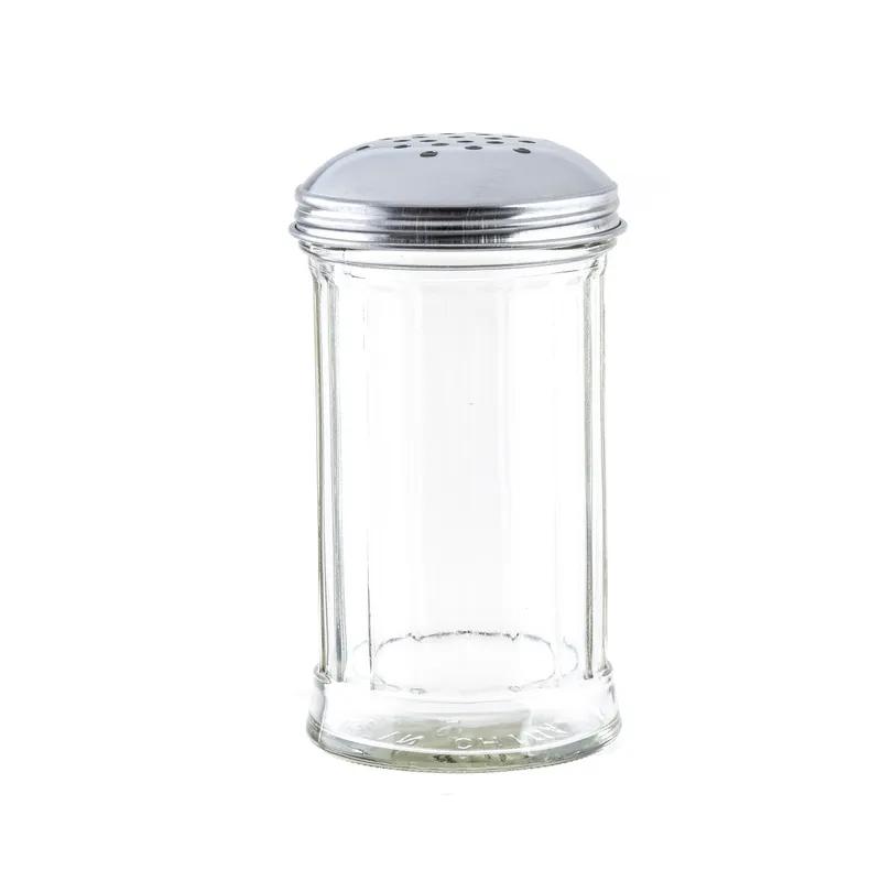 Cheese Shaker 12 OZ Glass Tall Fluted Dishwasher Safe 1/Each