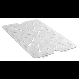Camwear® Drain Drip Tray 1/2 Size 10.5X8X0.625 IN Clear Rectangle PC Dishwasher Safe Perforated Freezer Safe 1/Each