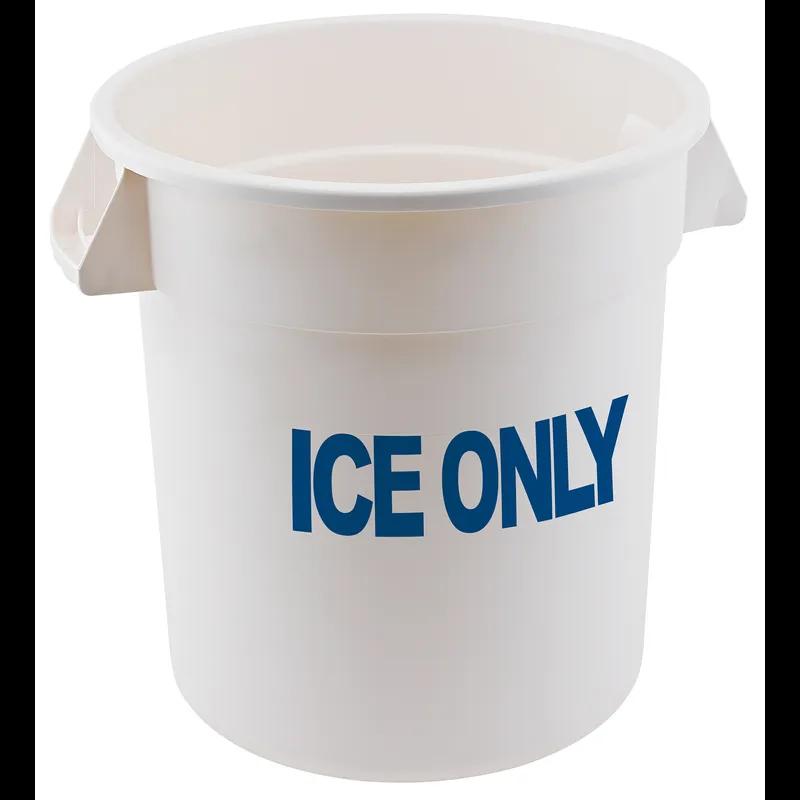 Ice Bucket 10 GAL Plastic White 1/Each