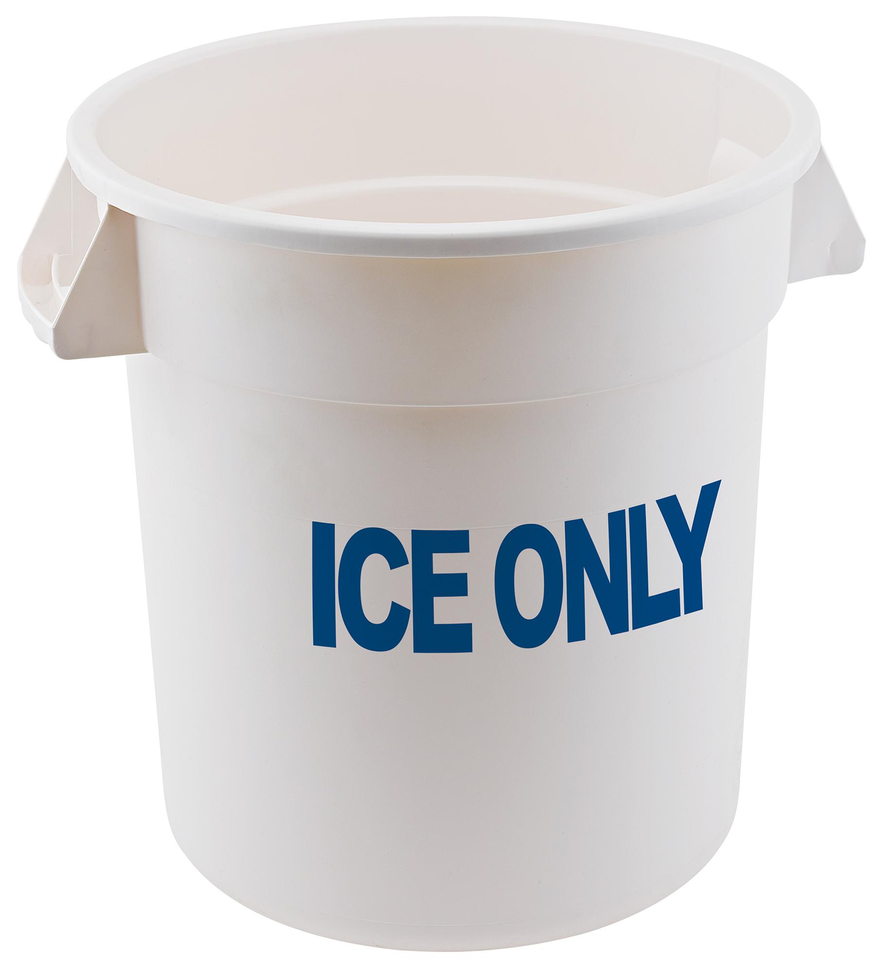 Ice Bucket 10 GAL Plastic White 1/Each