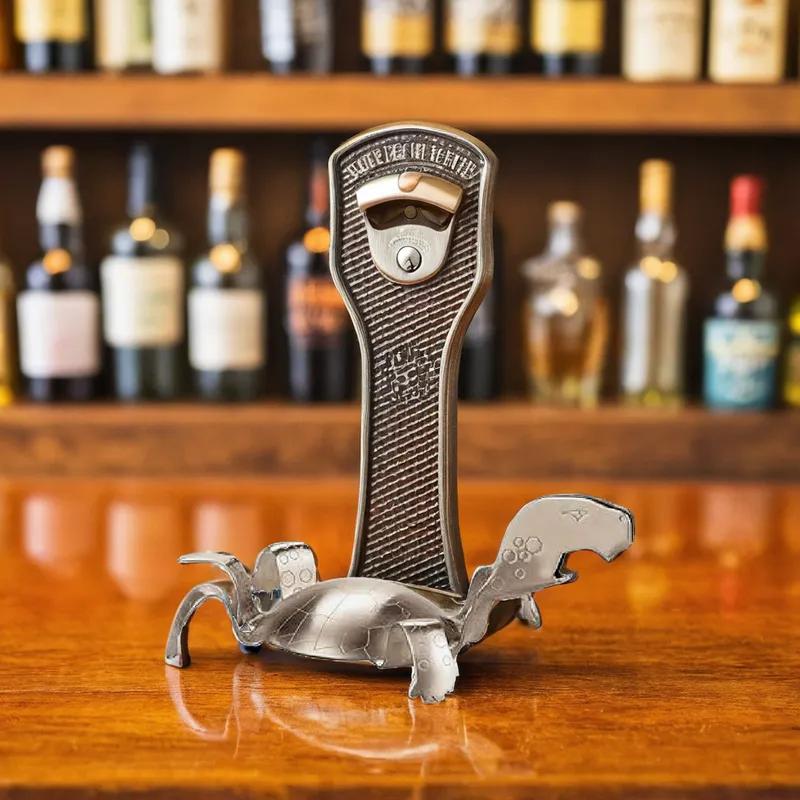 Bottle Opener Black & Tan Turtle With Snapper 1/Each