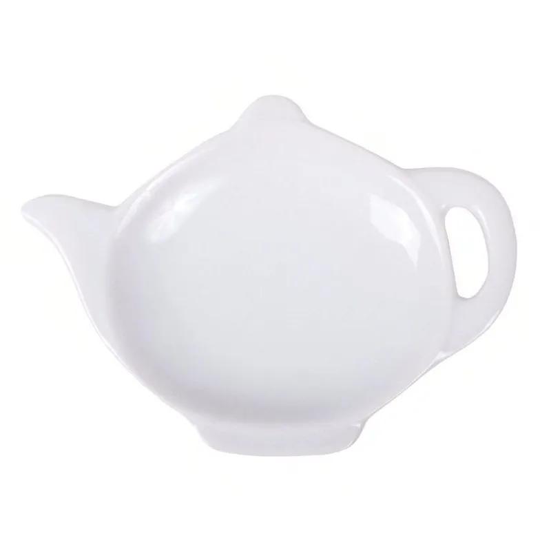 Teapot Teabag Caddy 4.5 IN White 1/Each
