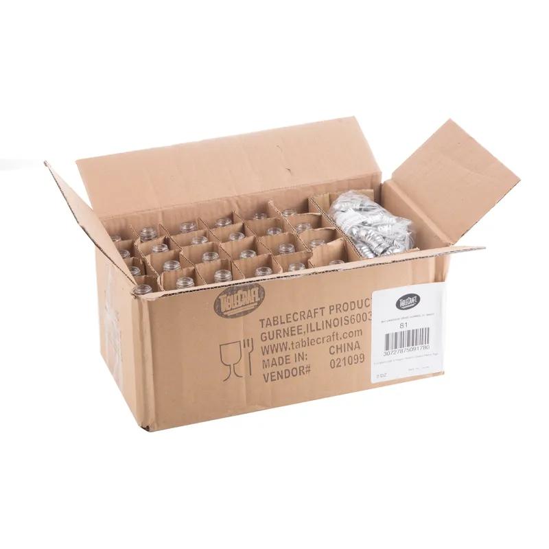 Metro Salt & Pepper Shaker 2 OZ Glass Clear Chrome Top 1/Each