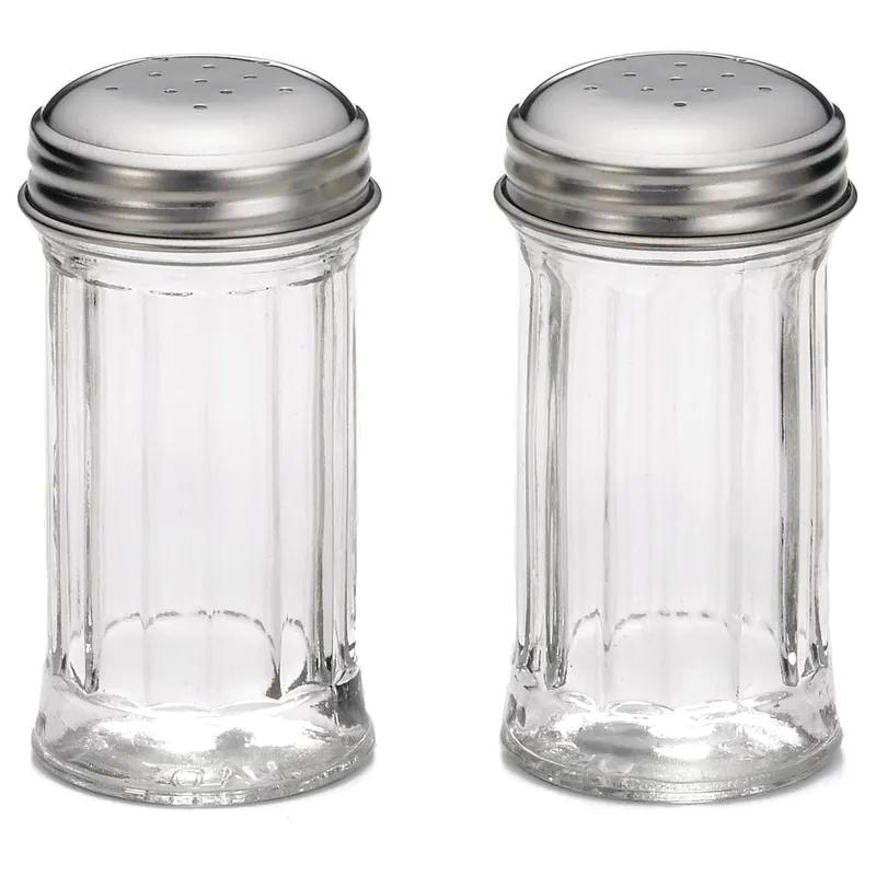 Salt & Pepper Shaker 2 OZ Glass Clear Fluted 1/Each