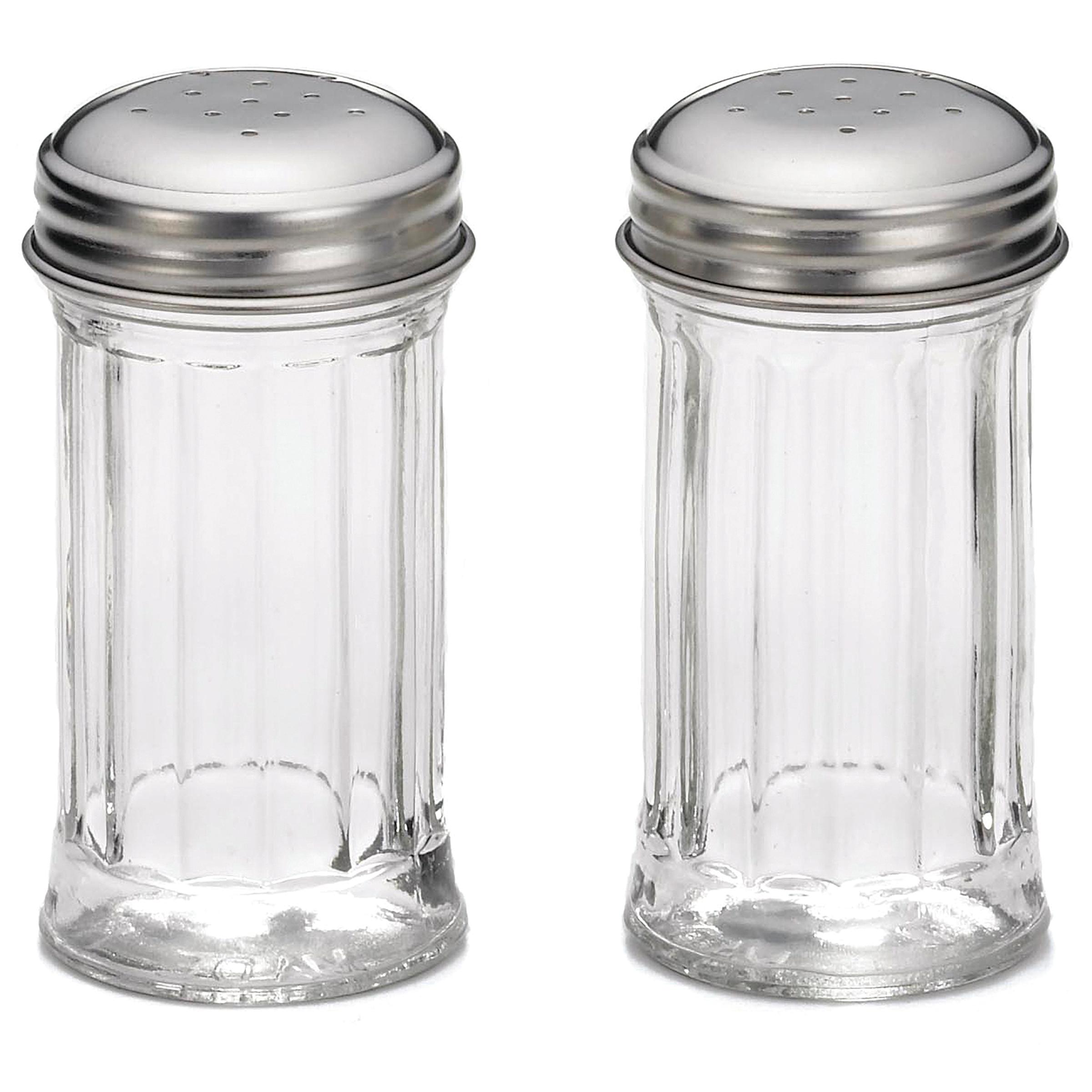Salt & Pepper Shaker 2 OZ Glass Clear Fluted 1/Each