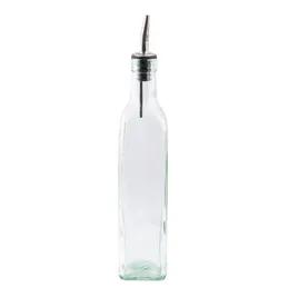 Oil & Vinegar Bottle 16 OZ Glass Green Pour Spout 1/Each