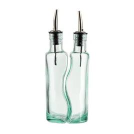 Oil & Vinegar Bottle 8.5 OZ Glass Translucent Green 1/Each