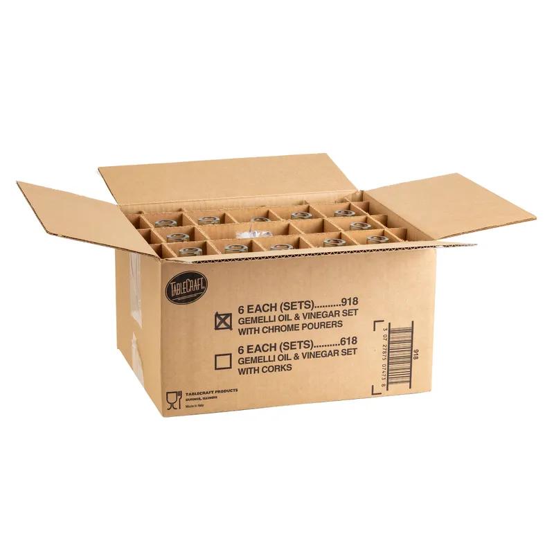 Oil & Vinegar Bottle 8.5 OZ Glass Translucent Green 1/Each