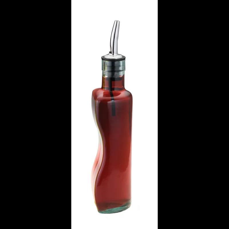 Oil & Vinegar Bottle 8.5 OZ Glass Translucent Green 1/Each