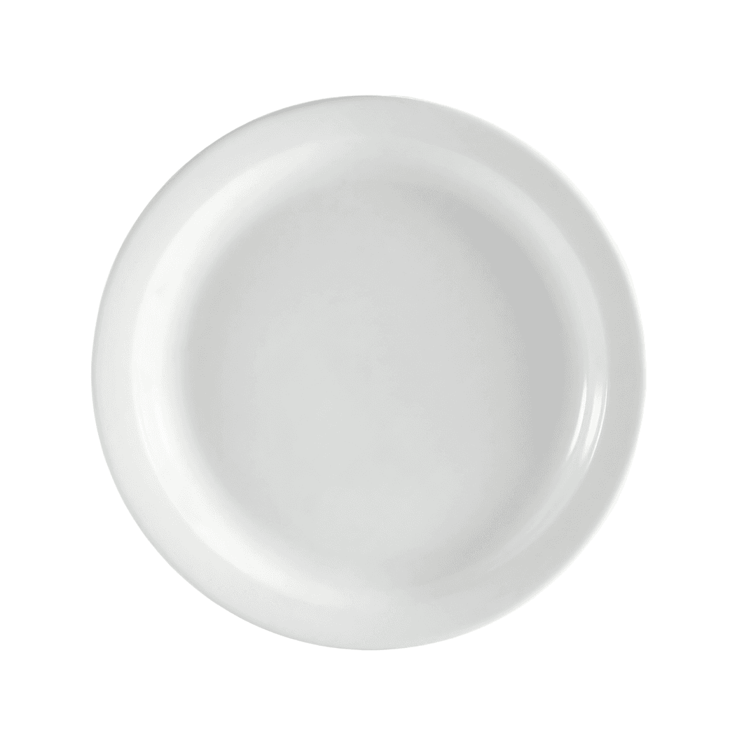 Clinton Plate 7.25 IN China Porcelain White Narrow Rim 36/Case