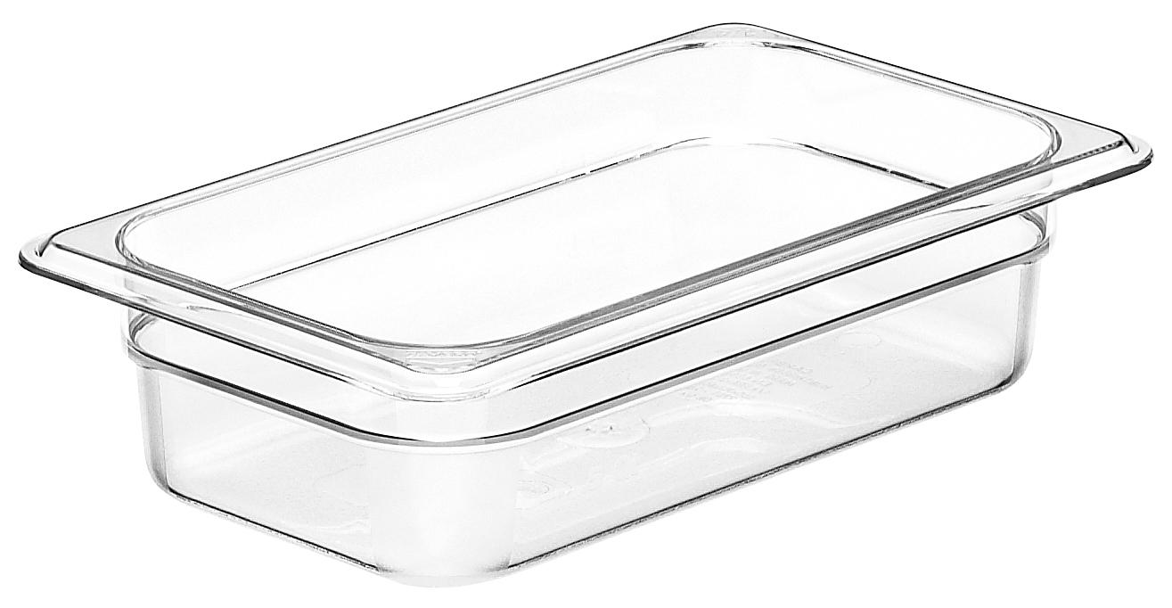 Camwear® Food Pan 1/4 Size 2.5 IN 1.8 QT Clear PC 1/Each