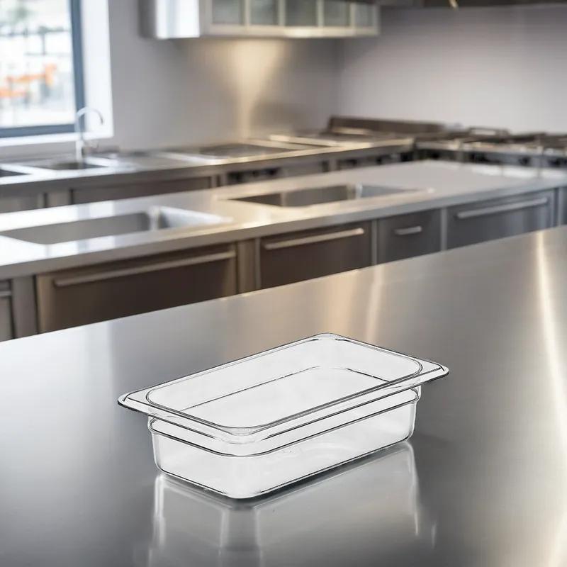 Camwear® Food Pan 1/4 Size 2.5 IN 1.8 QT Clear PC 1/Each