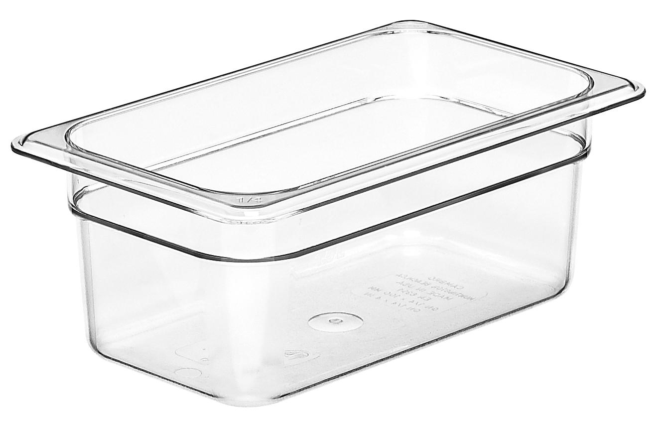 Camwear® Food Pan 1/4 Size 4 IN Clear PC 1/Each