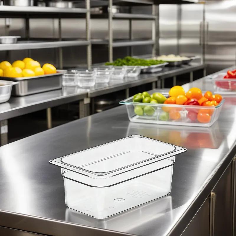 Camwear® Food Pan 1/4 Size 4 IN Clear PC 1/Each