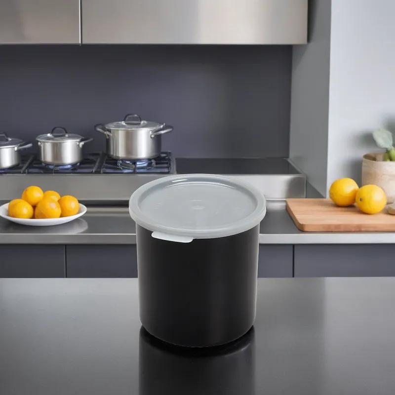 Crock 1.2 QT Black With Lid 1/Each