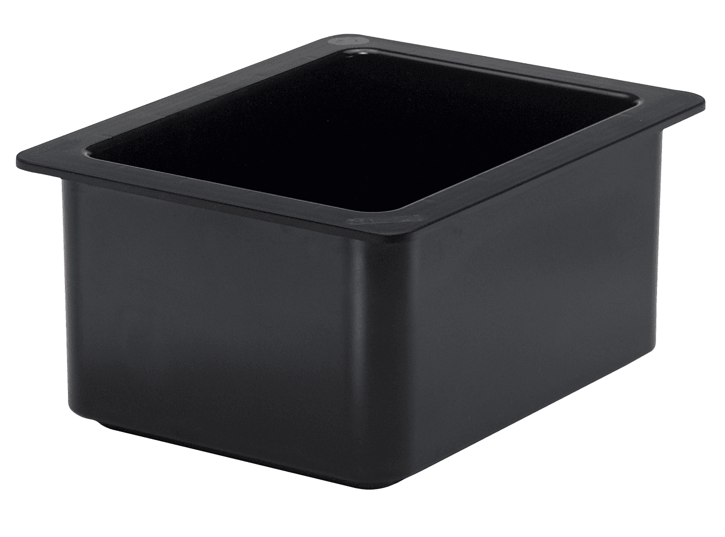 ColdFest Food Pan 1/2 Size 12.75X10.25X6 IN 6.5 QT Black Rectangle ABS Dishwasher Safe 1/Each