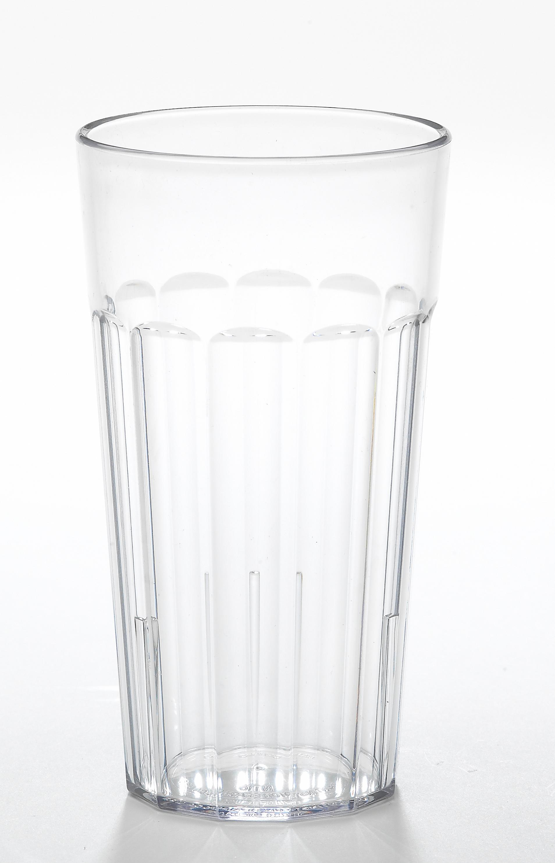 Newport Tumbler 16 FLOZ SAN Clear Fluted Stackable Dishwasher Safe 36 Count/Case