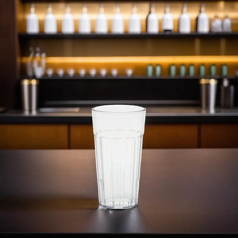 Newport Tumbler 16 FLOZ SAN Clear Fluted Stackable Dishwasher Safe 36 Count/Case