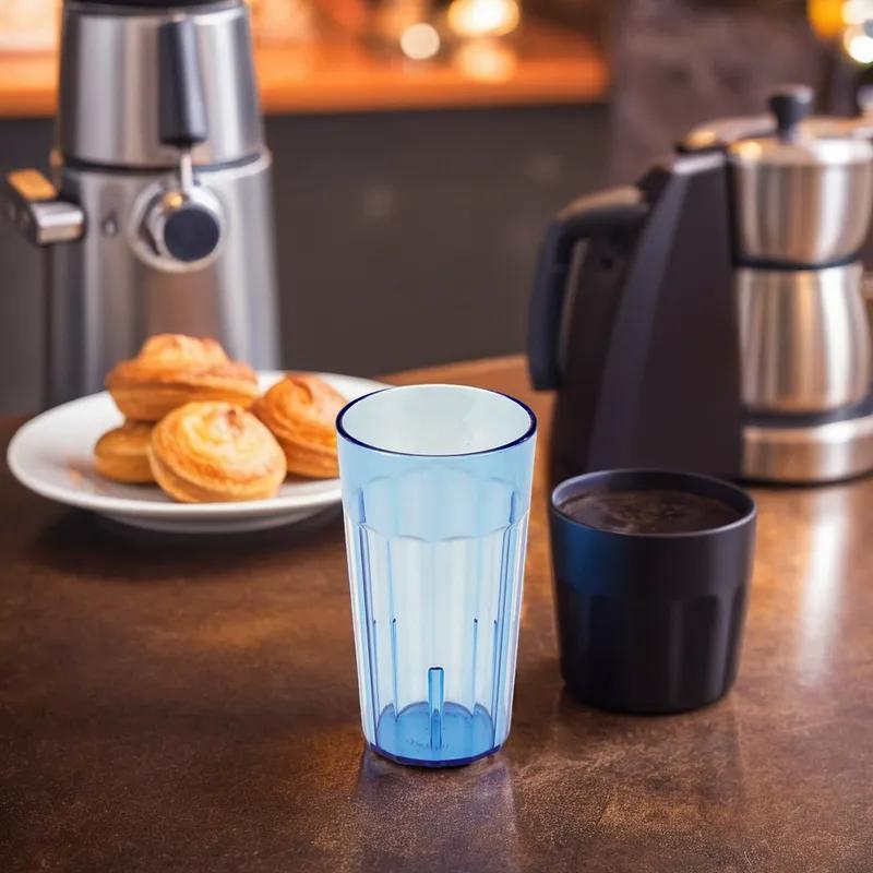 Newport Tumbler 12 FLOZ Slate Blue Fluted Dishwasher Safe Stackable 36/Case