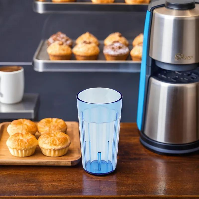 Newport Tumbler 12 FLOZ Slate Blue Fluted Dishwasher Safe Stackable 36/Case