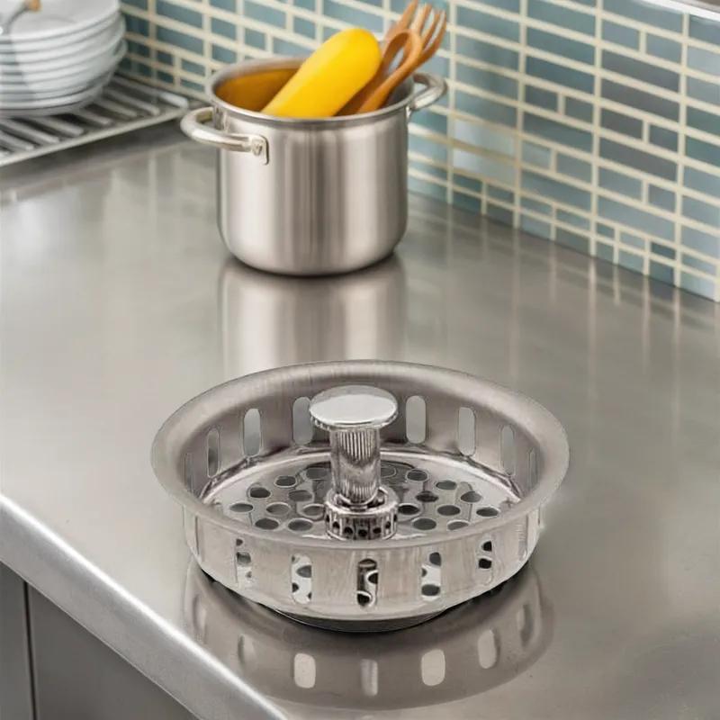 Drain Basket Strainer 3.5 IN Stainless Steel Universal Replacement 1/Each