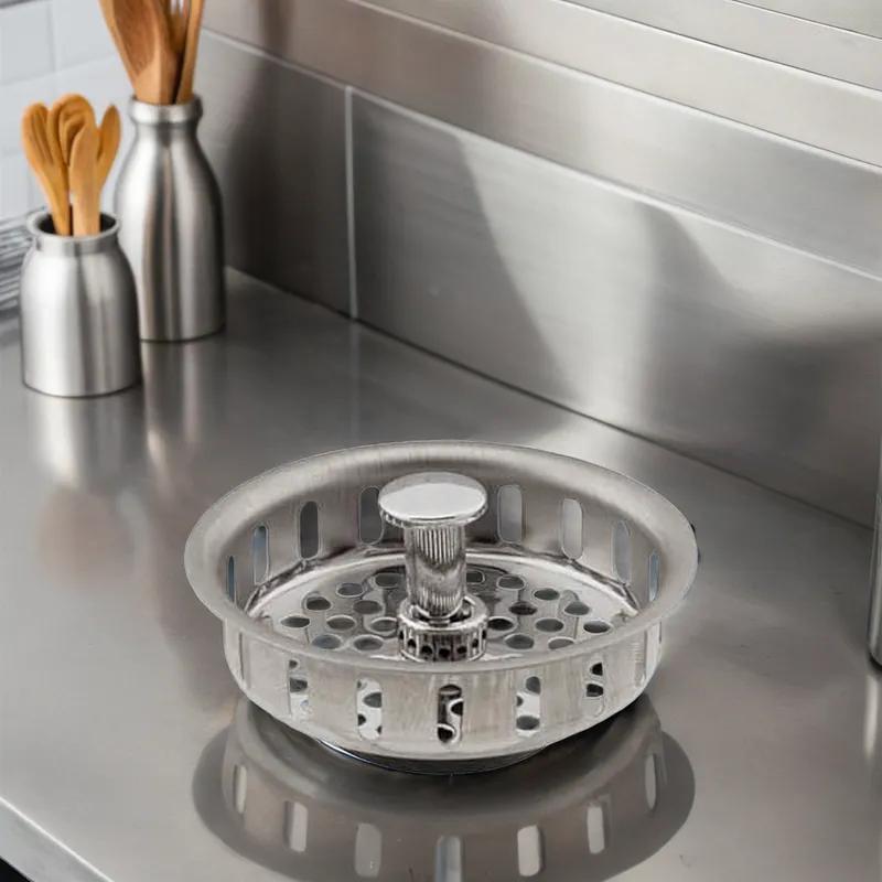 Drain Basket Strainer 3.5 IN Stainless Steel Universal Replacement 1/Each