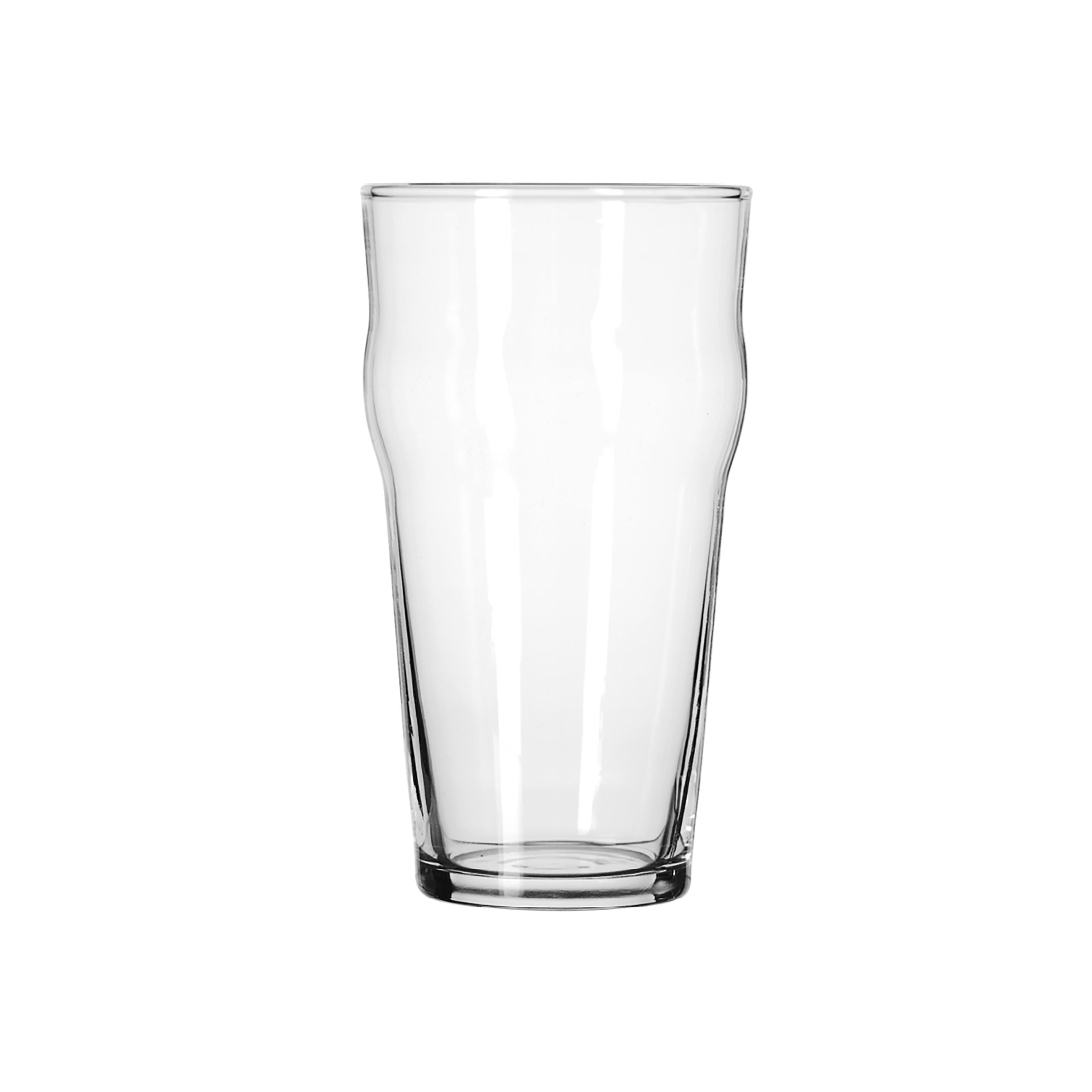 English Beverage Glass 3.25X3.25X3.25X6 IN 16 OZ Glass Clear Heat-Treated 36/Case