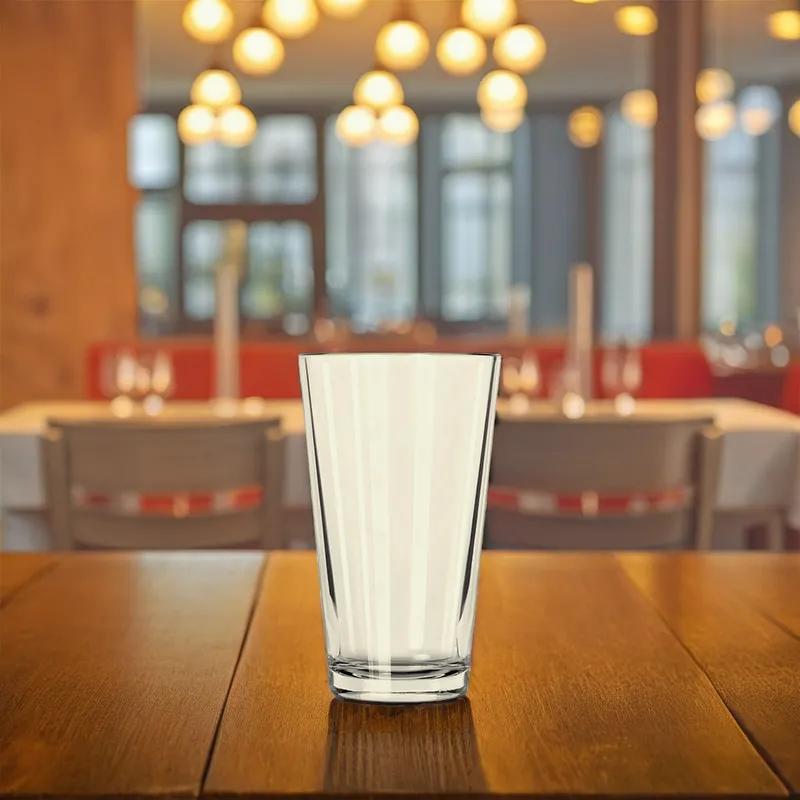 English Beverage Glass 3.25X3.25X3.25X6 IN 16 OZ Glass Clear Heat-Treated 36/Case